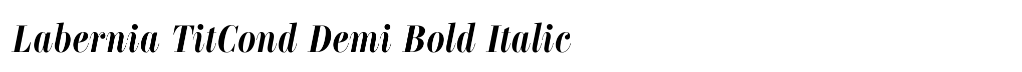 Labernia TitCond Demi Bold Italic image